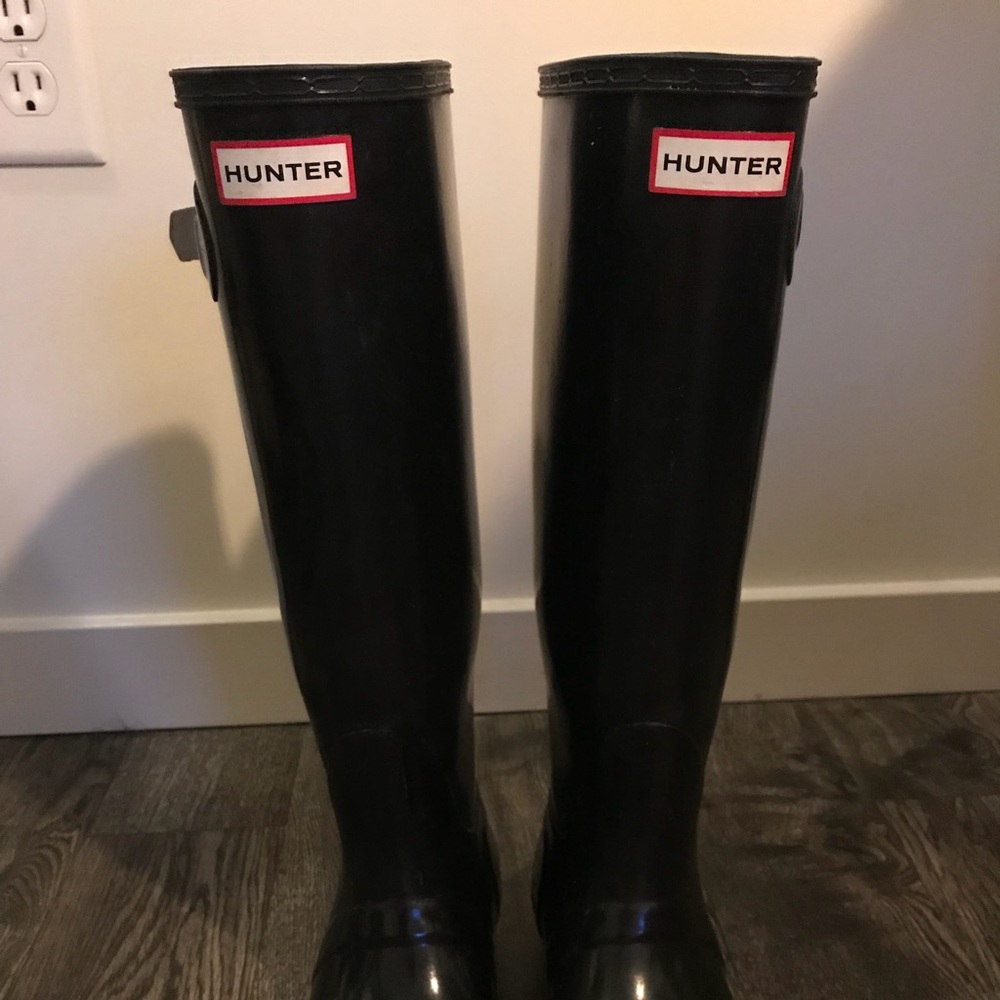 Tall Black Hunter Boots